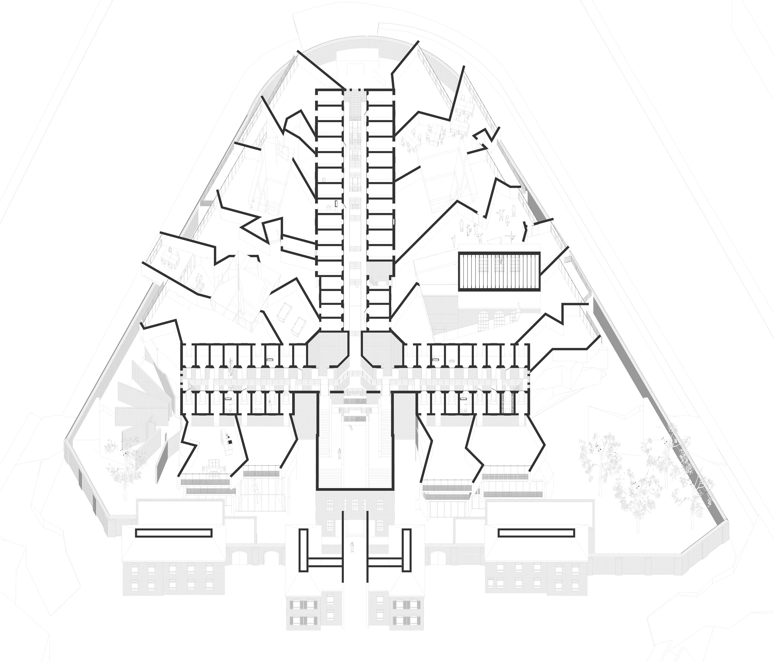 Plattegrond van het kelderniveau